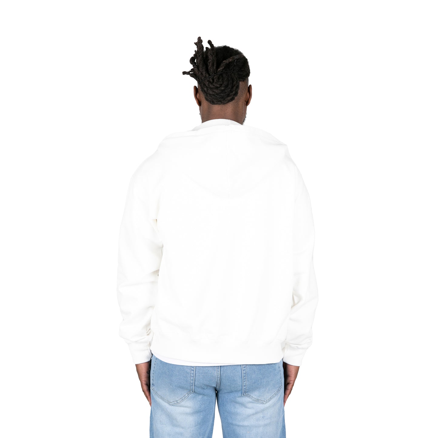 ZIP UP HOODIE - WHITE