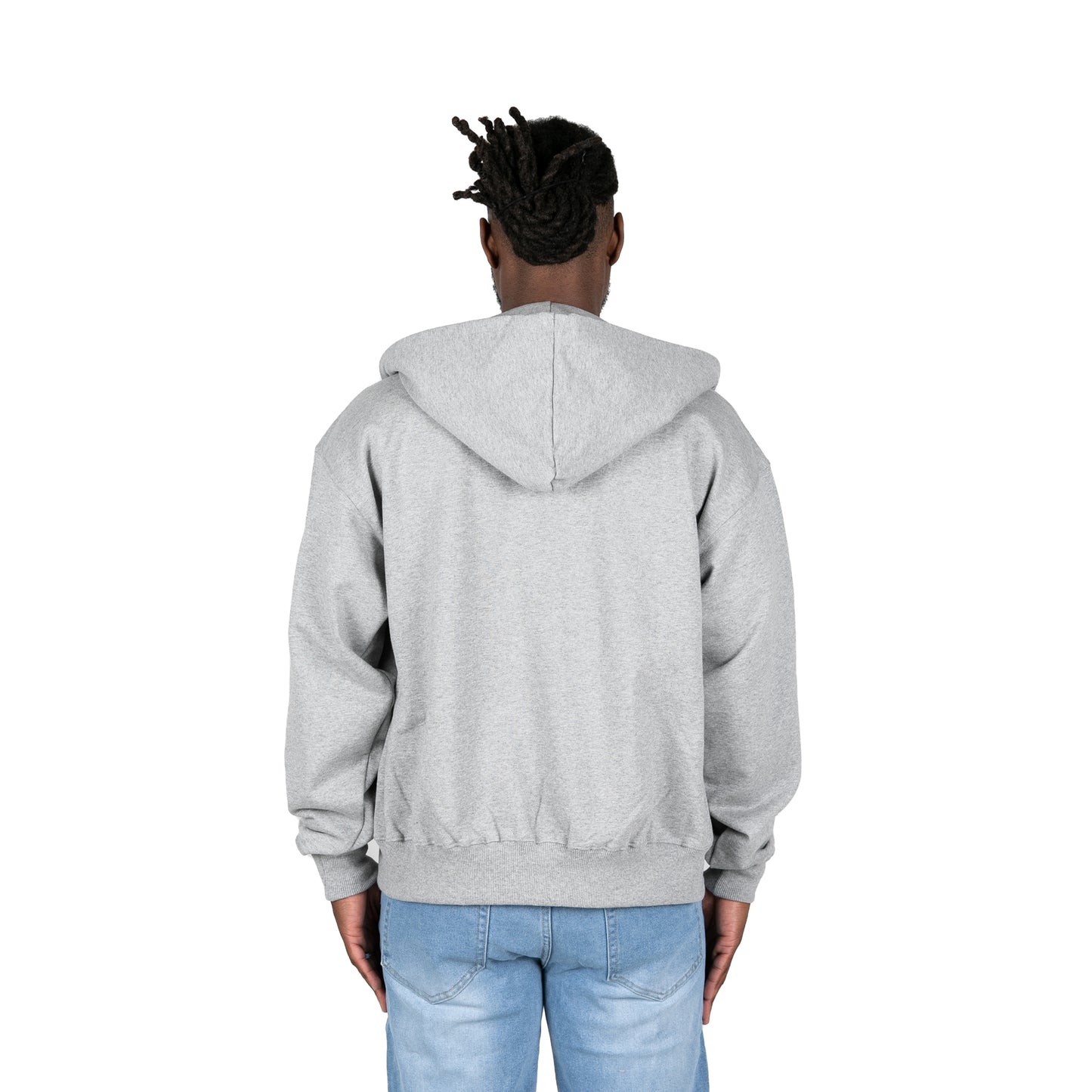 ZIP UP HOODIE - HEATHER GREY