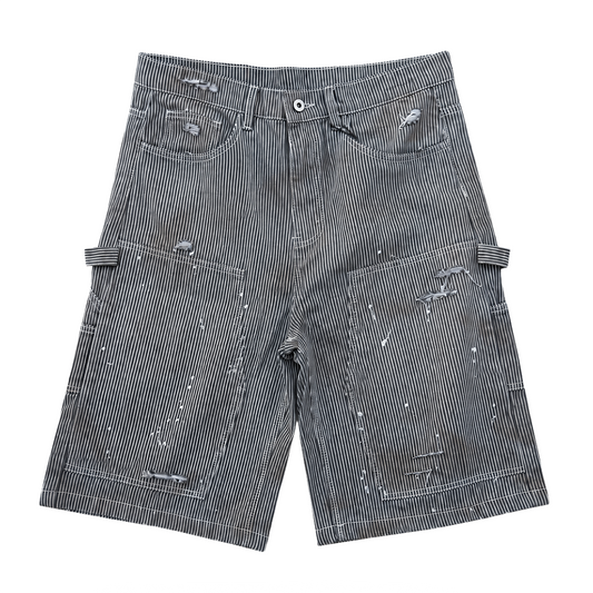 DIRTY WASHED HICKORY PINSTRIPE SHORTS