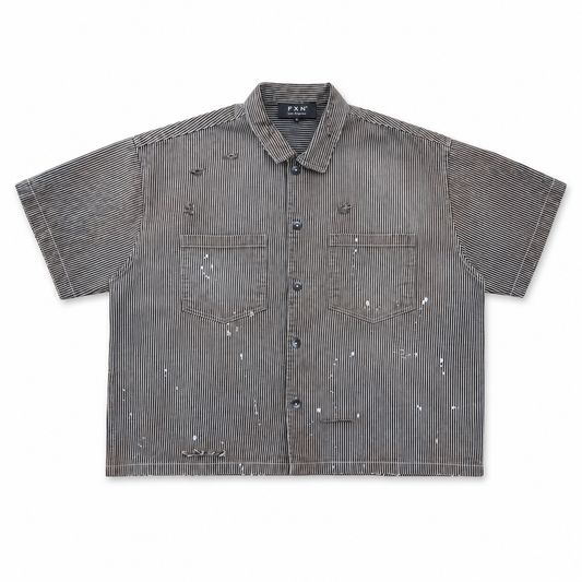 DIRTY WASHED HICKORY PINSTRIPE SHIRT