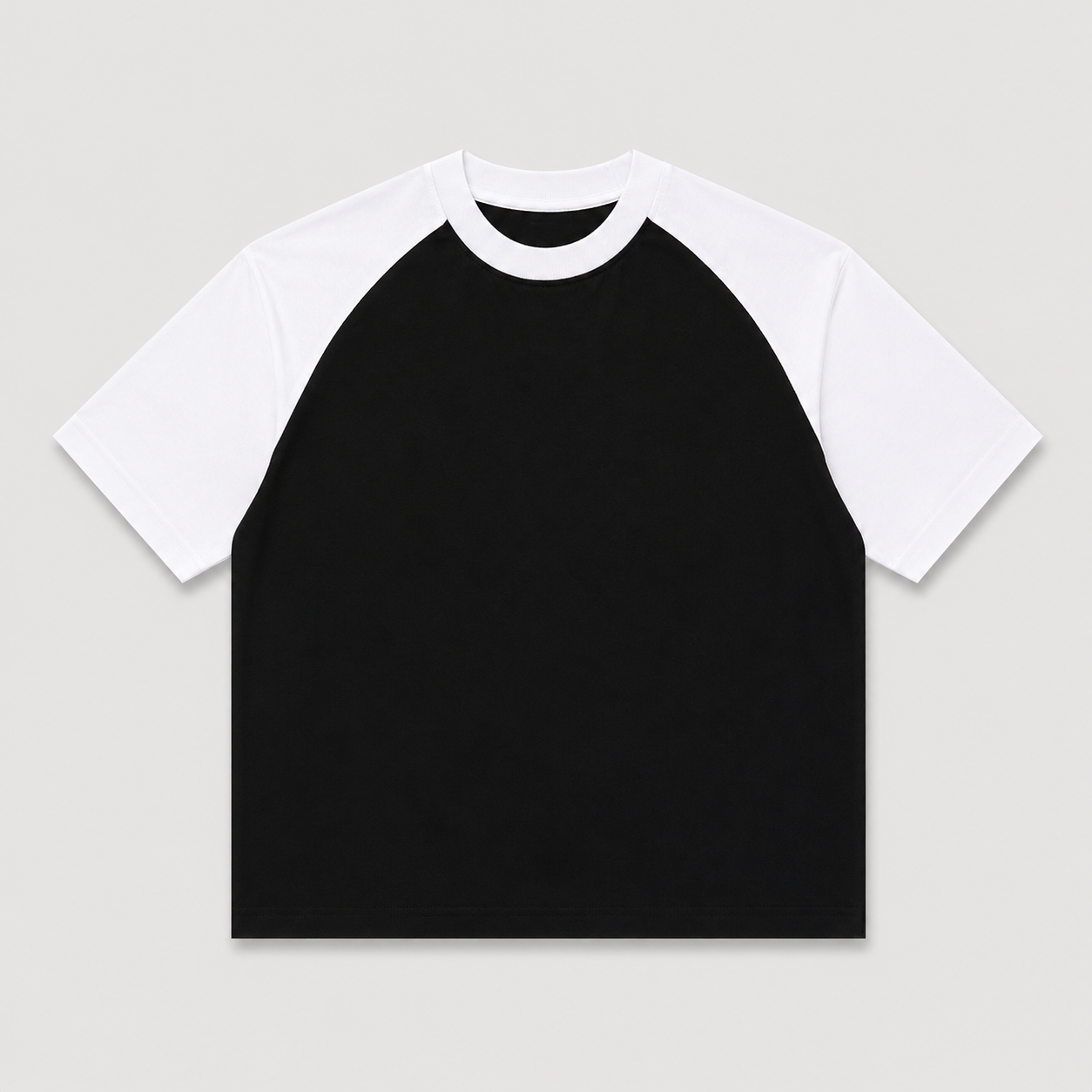 RAGLAN TEE - BLACK WHITE SLEEVE