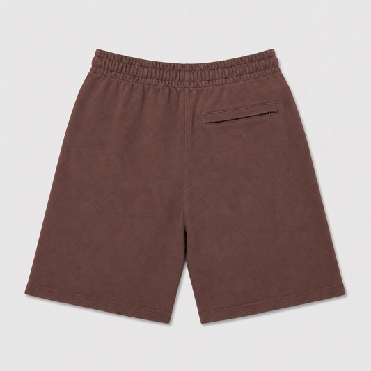 EXTRA BAGGY FRENCH TERRY SHORTS - BROWN