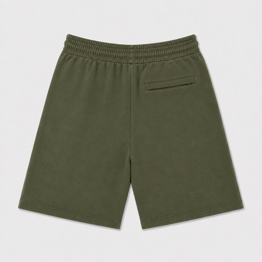 EXTRA BAGGY FRENCH TERRY SHORTS - OLIVE