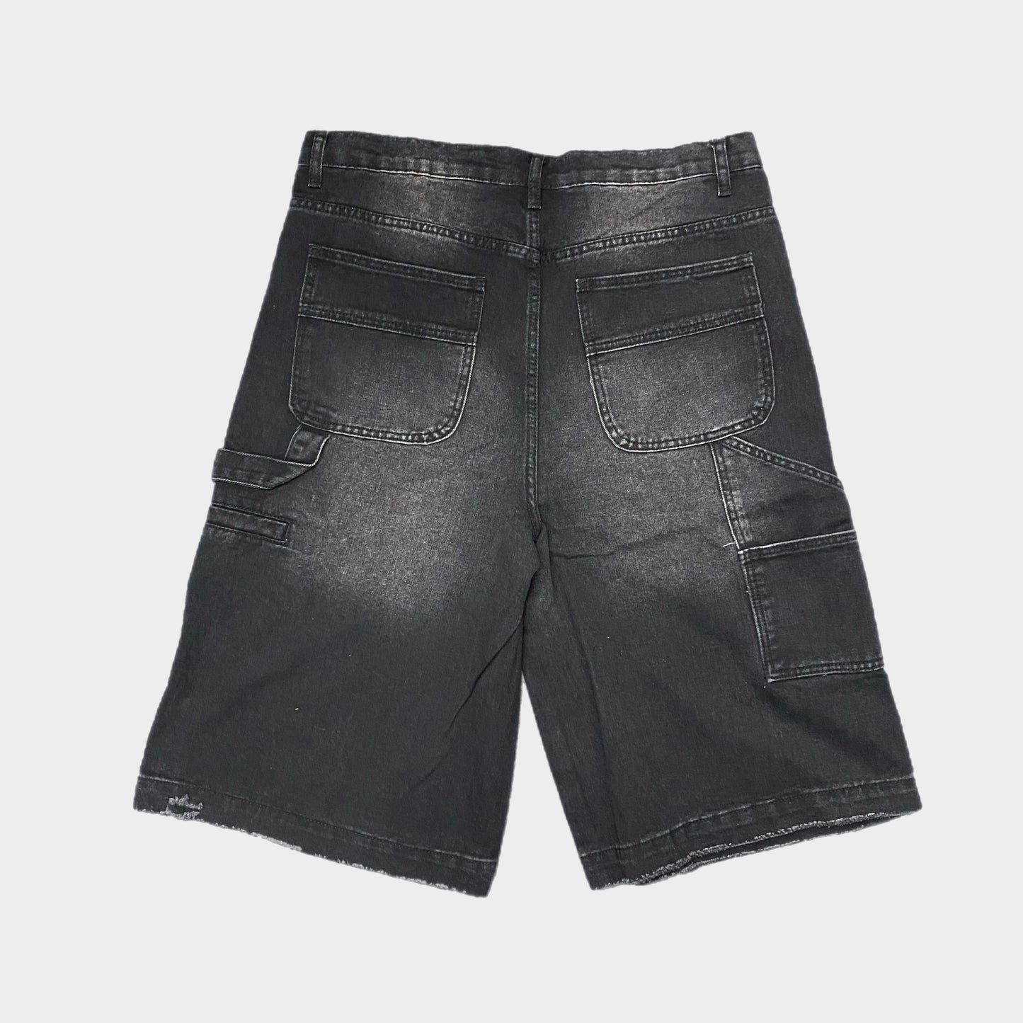 EXTRA BAGGY CARPENTER SHORTS - BLACK - FXN menswear