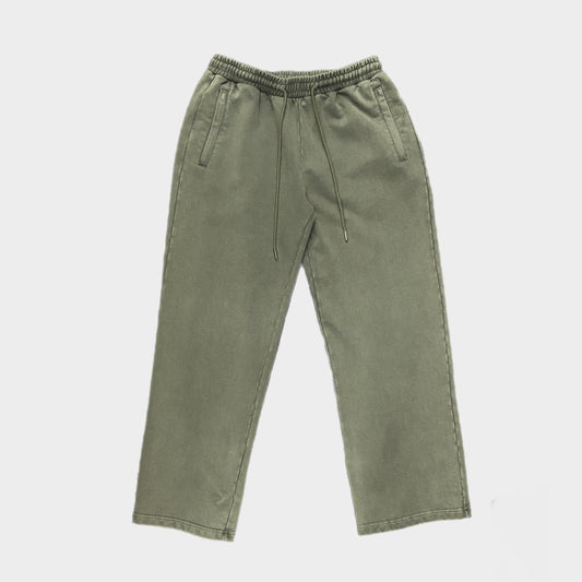 VINTAGE WASH SWEATPANTS - OLIVE