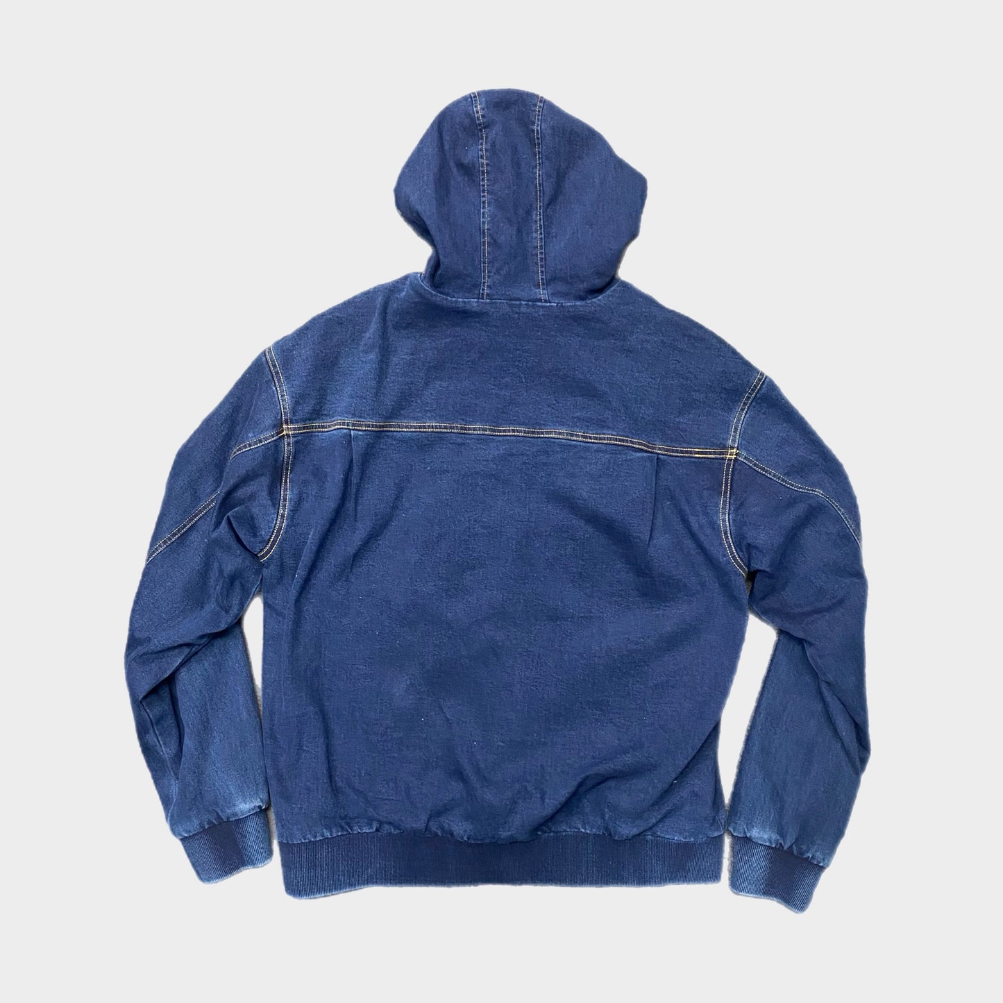VINTAGE DENIM HOODIE JACKET - DARK BLUE