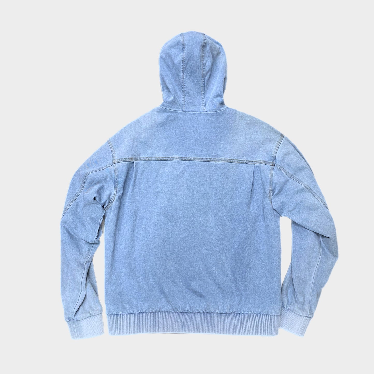 VINTAGE DENIM HOODIE JACKET - LIGHT BLUE