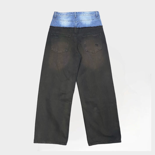 2 LAYER PANTS - BLACK/BLUE