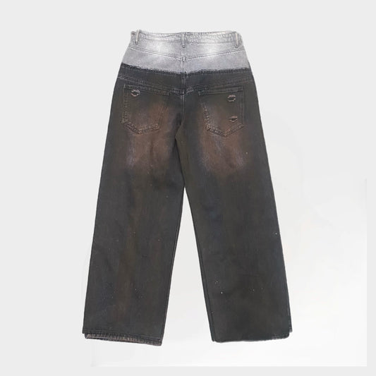 2 LAYER PANTS - GREY/BLACK