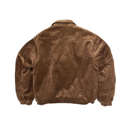 CORDUROY ZIP JACKET - BROWN