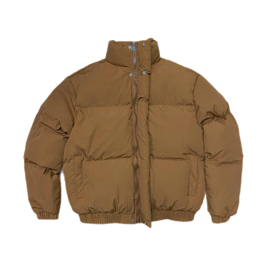 NYLON PUFFER JACKET - BROWN