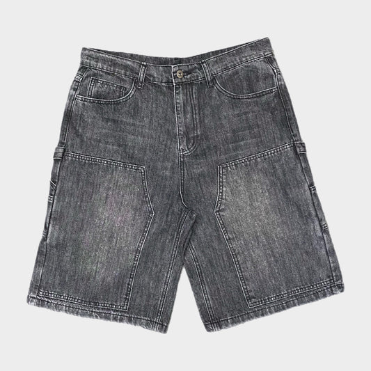 BAGGY CARPENTER SHORTS - DENIM BLACK