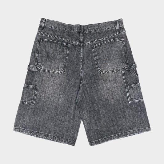 BAGGY CARPENTER SHORTS - DENIM BLACK