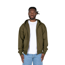 Load image into Gallery viewer, ZIP UP HOODIE - OLIVE GREEN