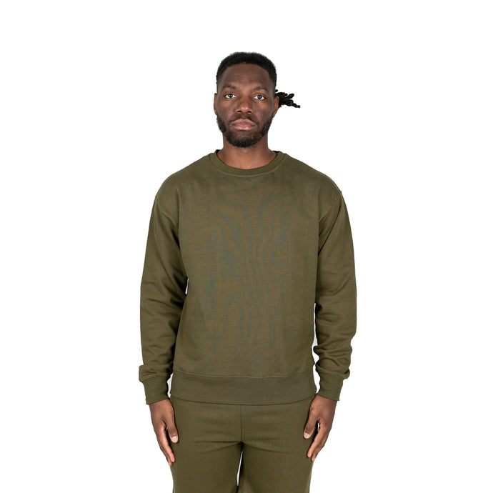 CREWNECK - OLIVE GREEN