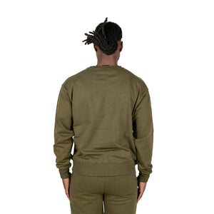 CREWNECK - OLIVE GREEN