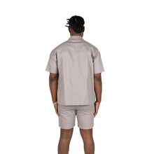 Load image into Gallery viewer, MILITARY SHORT SLEEVE SHIRT + CARGO SHORT - LIGHT GREY