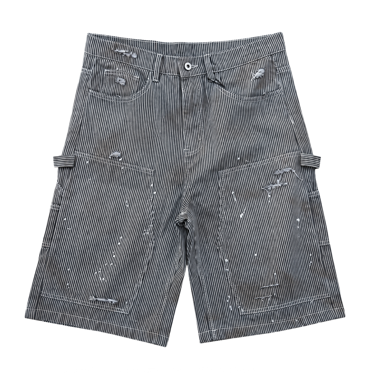 DIRTY WASHED HICKORY PINSTRIPE SHORTS