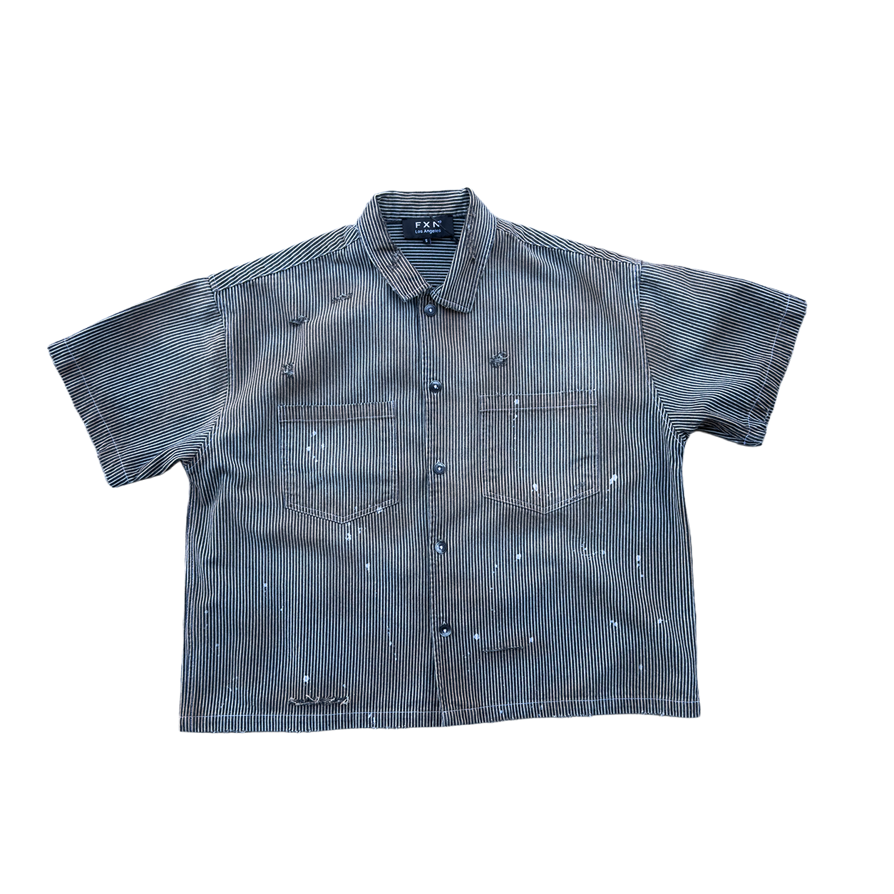 DIRTY WASHED HICKORY PINSTRIPE SHIRT