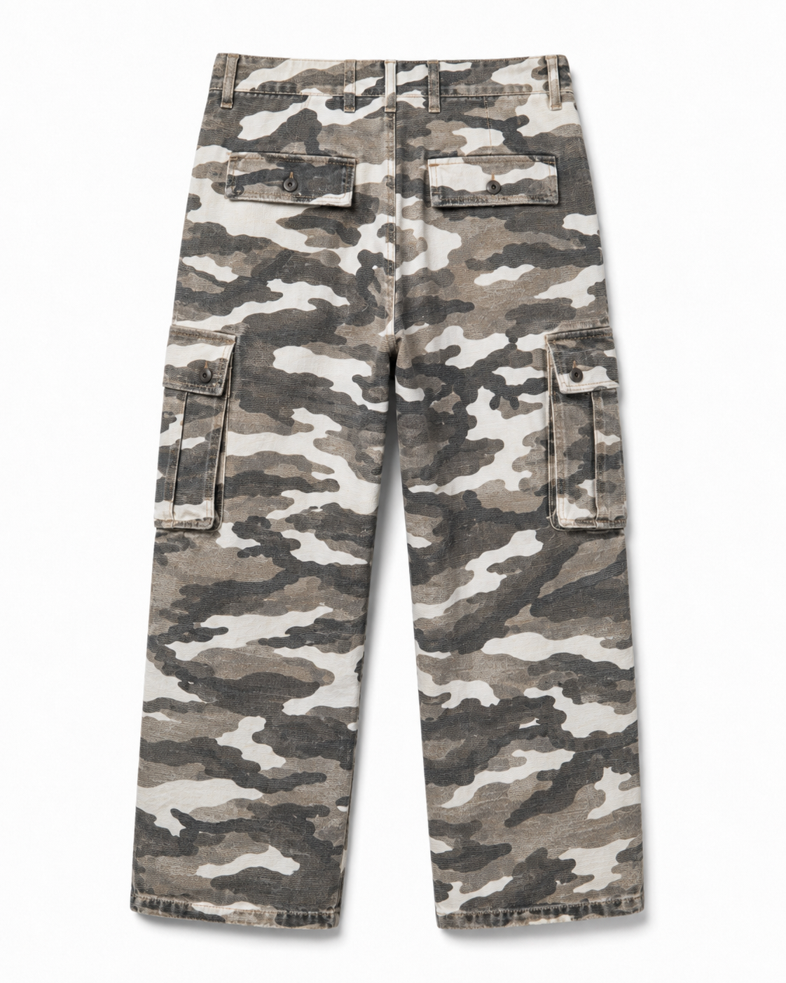 STONE WASHED CAMO CARGOS