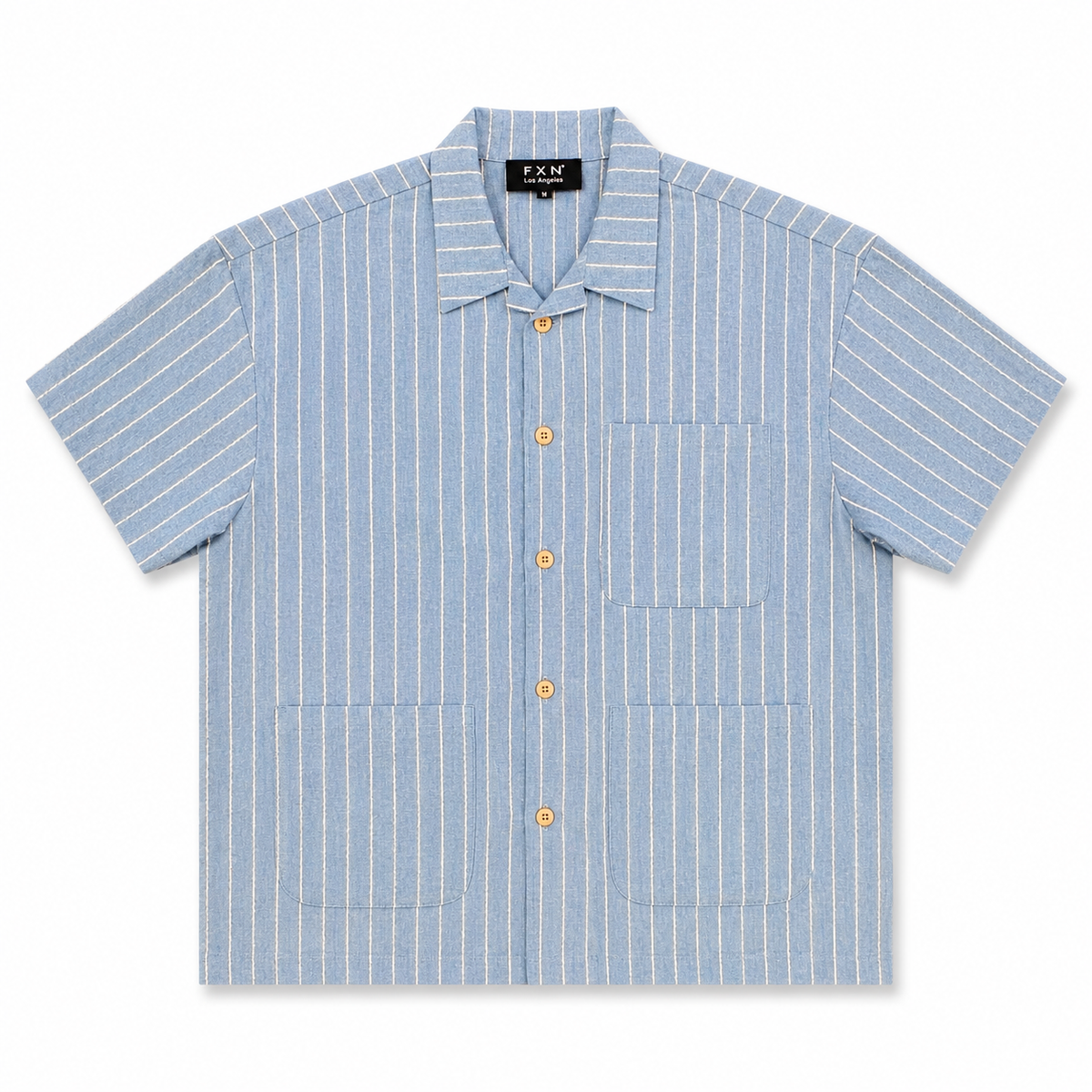 PINSTRIPE SHORT SLEEVE CHORE COAT