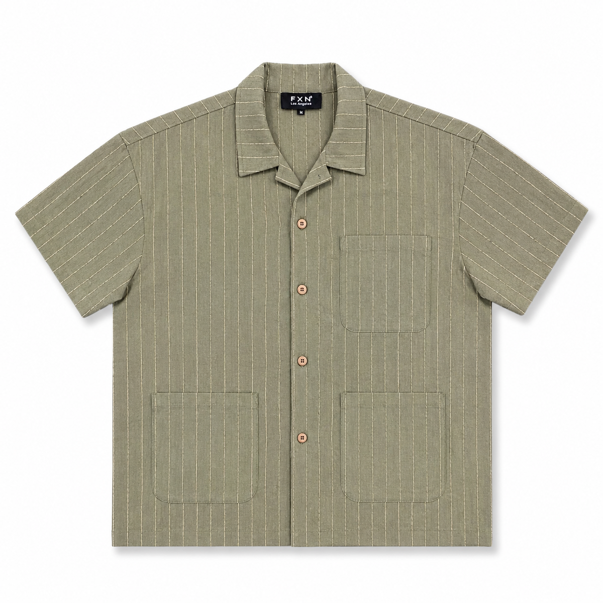PINSTRIPE SHORT SLEEVE CHORE COAT