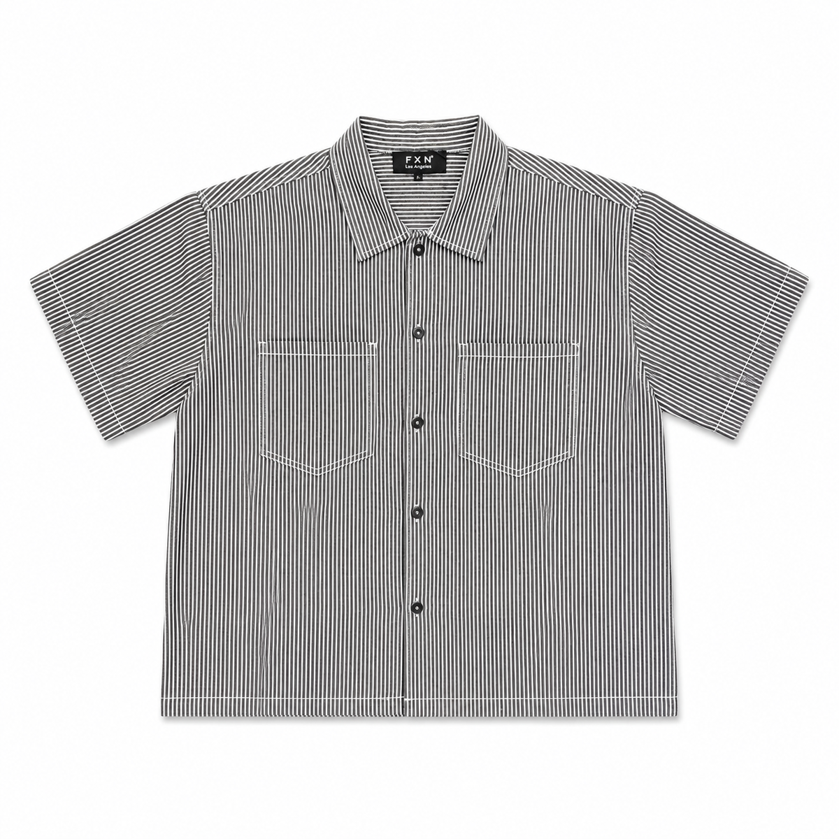 CROPPED HICKORY BUTTON UP