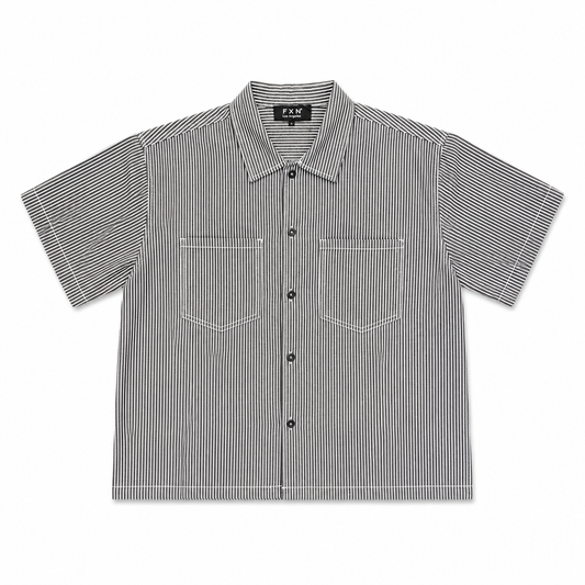 CROPPED HICKORY BUTTON UP