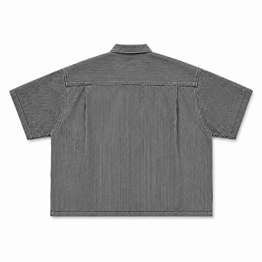 WASHED HICKORY CROP SHIRT