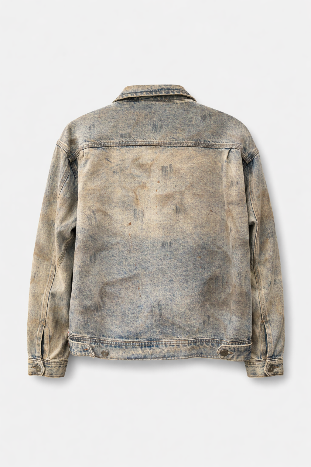 DIRTY DENIM WORK JACKET - BLUE