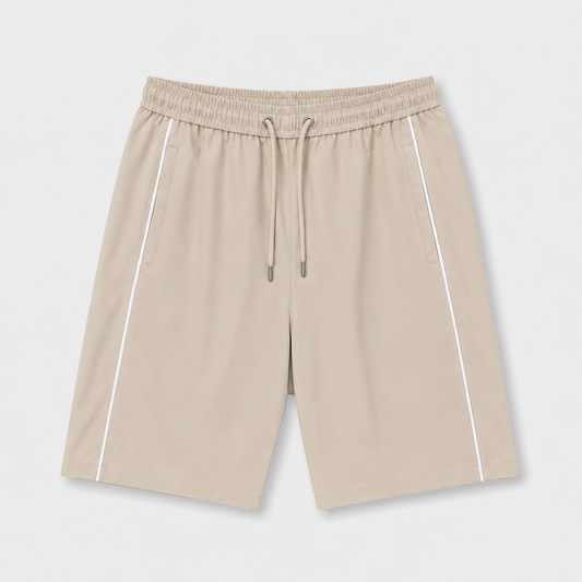 EXTRA BAGGY TRACK SHORTS - BEIGE