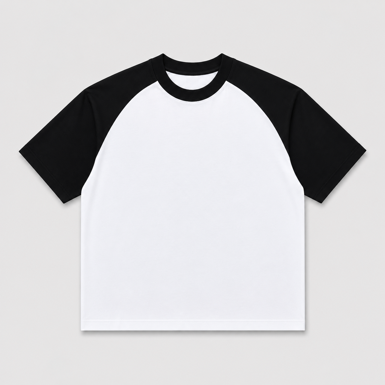 RAGLAN TEE - WHITE BLACK SLEEVE