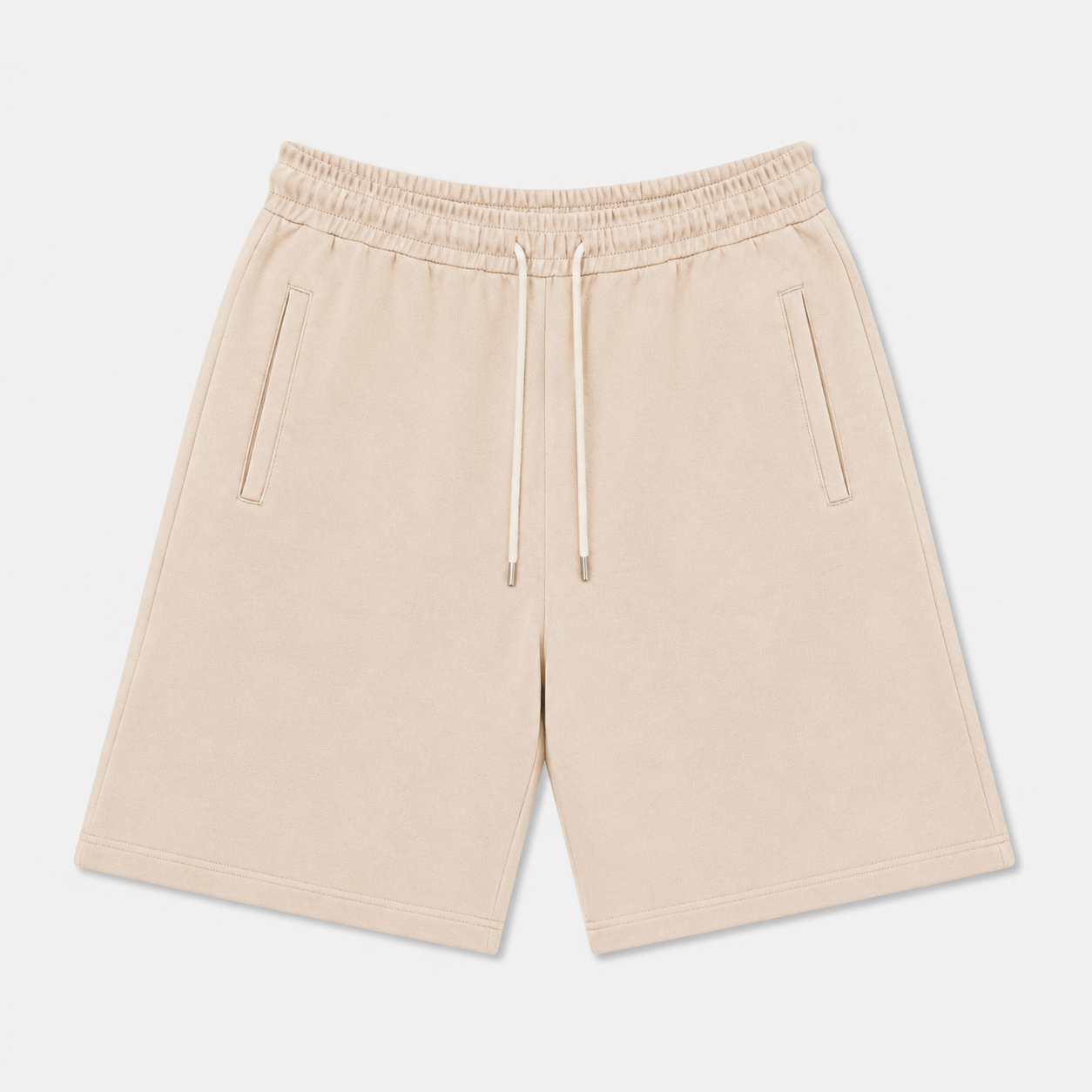 EXTRA BAGGY FRENCH TERRY SHORTS - TAN