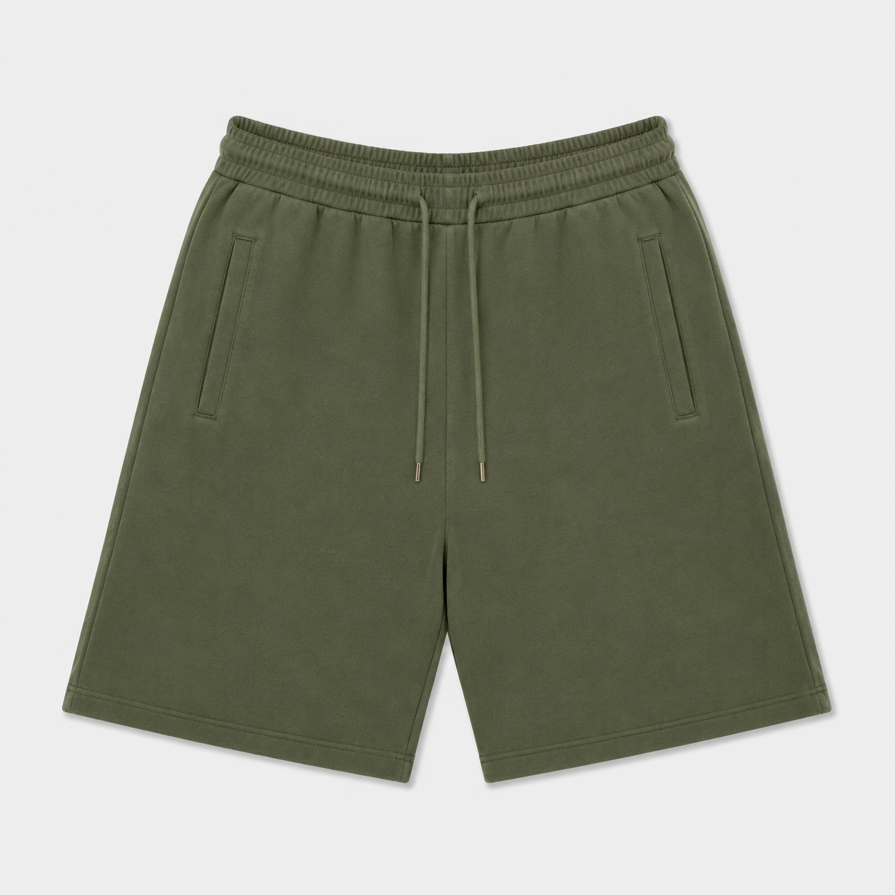 EXTRA BAGGY FRENCH TERRY SHORTS - OLIVE