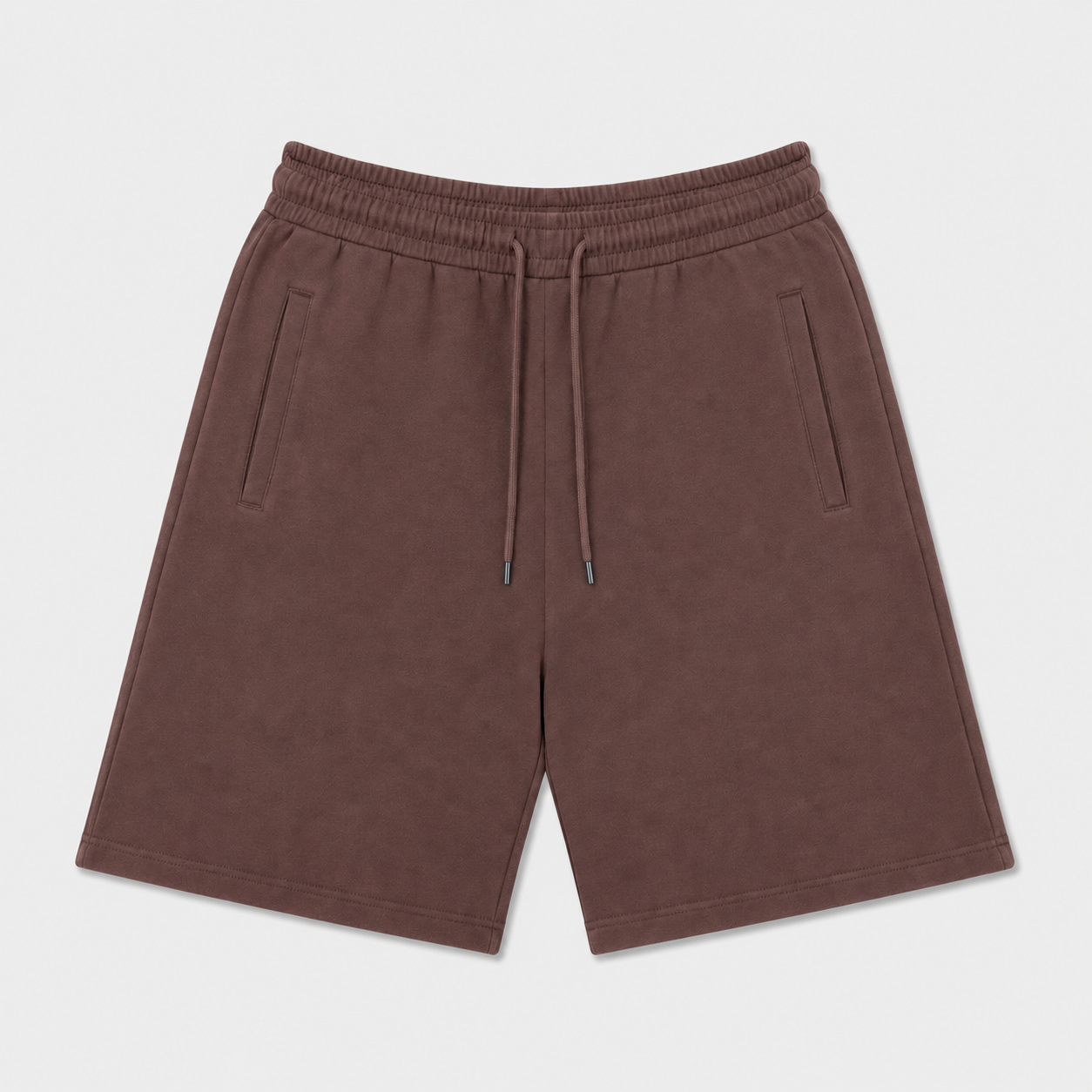 EXTRA BAGGY FRENCH TERRY SHORTS - BROWN