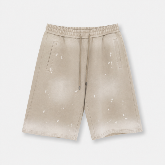 EXTRA BAGGY TOOTHPASTE FRENCH TERRY SHORTS - BEIGE