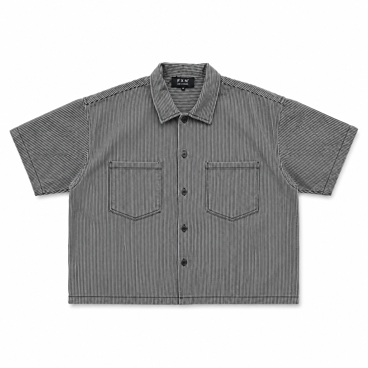 WASHED HICKORY CROP SHIRT