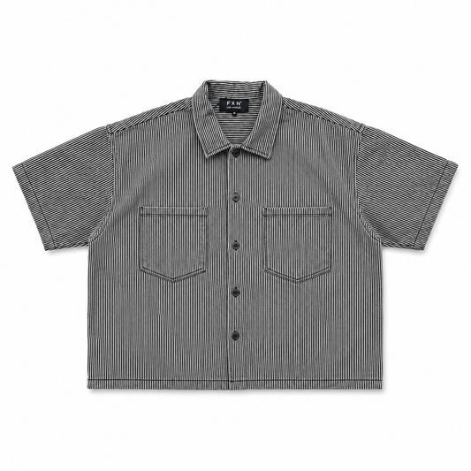 WASHED HICKORY CROP SHIRT