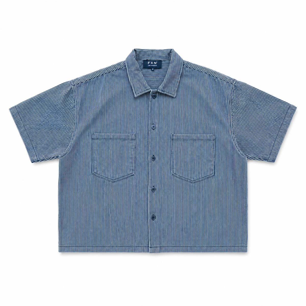WASHED HICKORY CROP SHIRT
