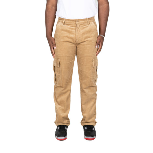 CORDUROY CARGO PANT - KHAKI