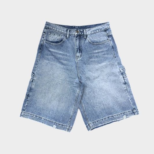 EXTRA BAGGY CARPENTER SHORTS - LIGHT BLUE