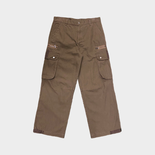 CARGO ZIP POCKET PANT - BROWN