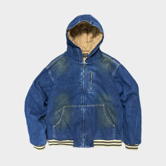 DIRTY DENIM QUILTED JACKET - BLUE - FXN menswear