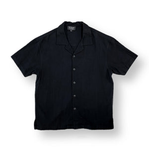 LINEN SHORT SLEEVE SHIRT - BLACK