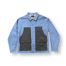 Load image into Gallery viewer, TWO TONE QUILTED WORK JACKET - ASH BLUE