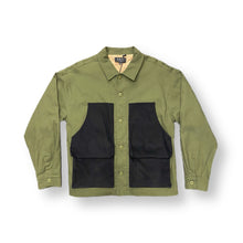 Load image into Gallery viewer, TWO TONE QUILTED WORK JACKET - OLIVE