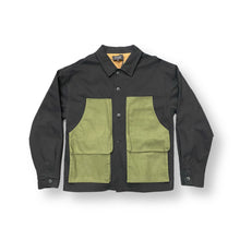 Load image into Gallery viewer, TWO TONE QUILTED WORK JACKET - BLACK