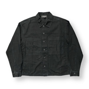 VINTAGE WASH MILITARY SHIRT - BLACK