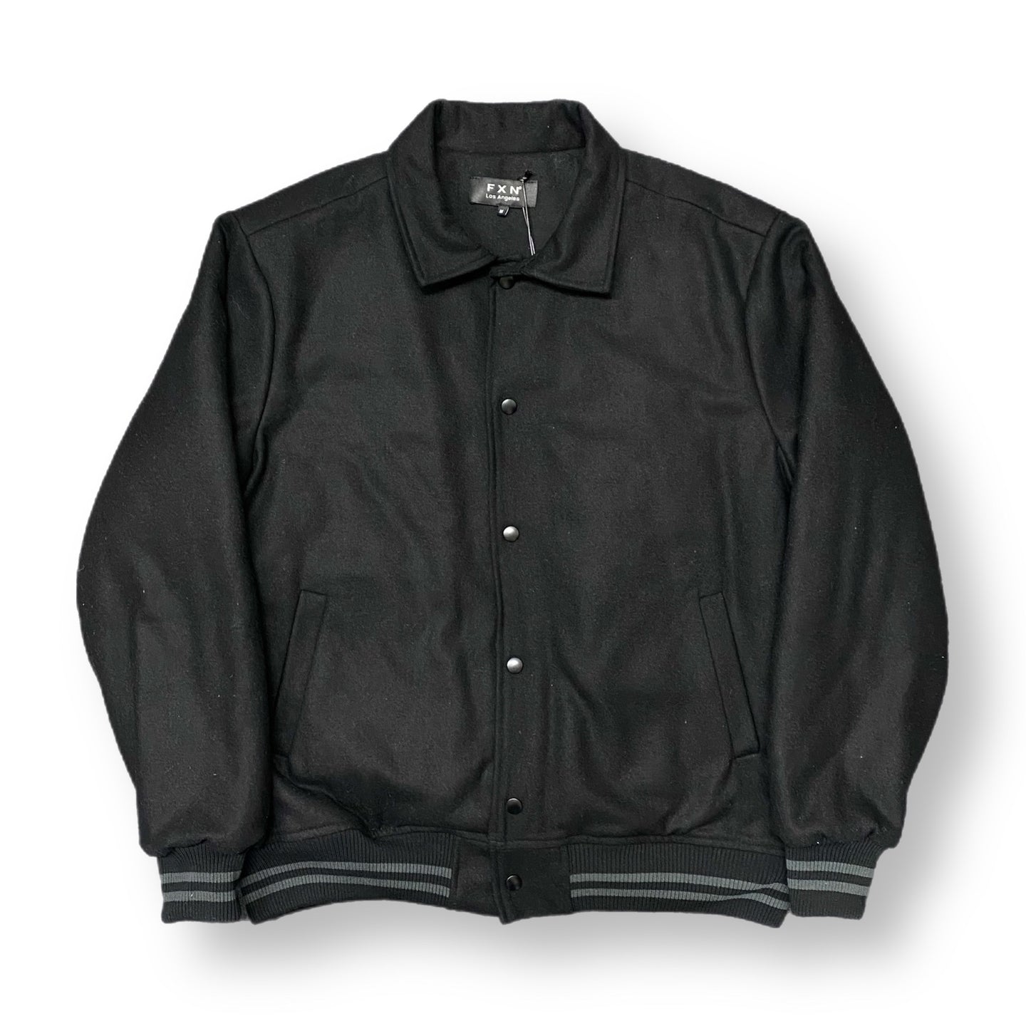 VARSITY WOOL JACKET - BLACK