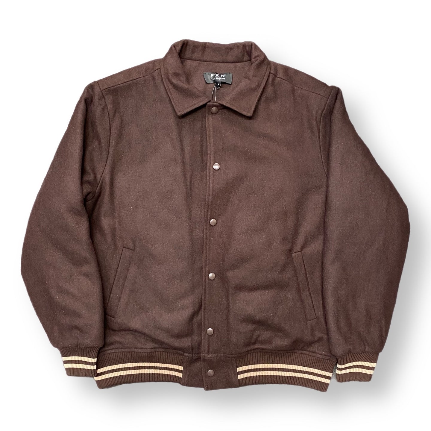 VARSITY WOOL JACKET - BROWN